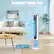 Compact Tower Fan: Save space while providing sufficient cool air. 41.0" 2.5 L / 0.66 / Gallon Water Tank 12.5"