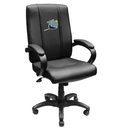 Front. DreamSeat - Black Tampa Bay Rays Team Logo Office Chair 1000 - Black.