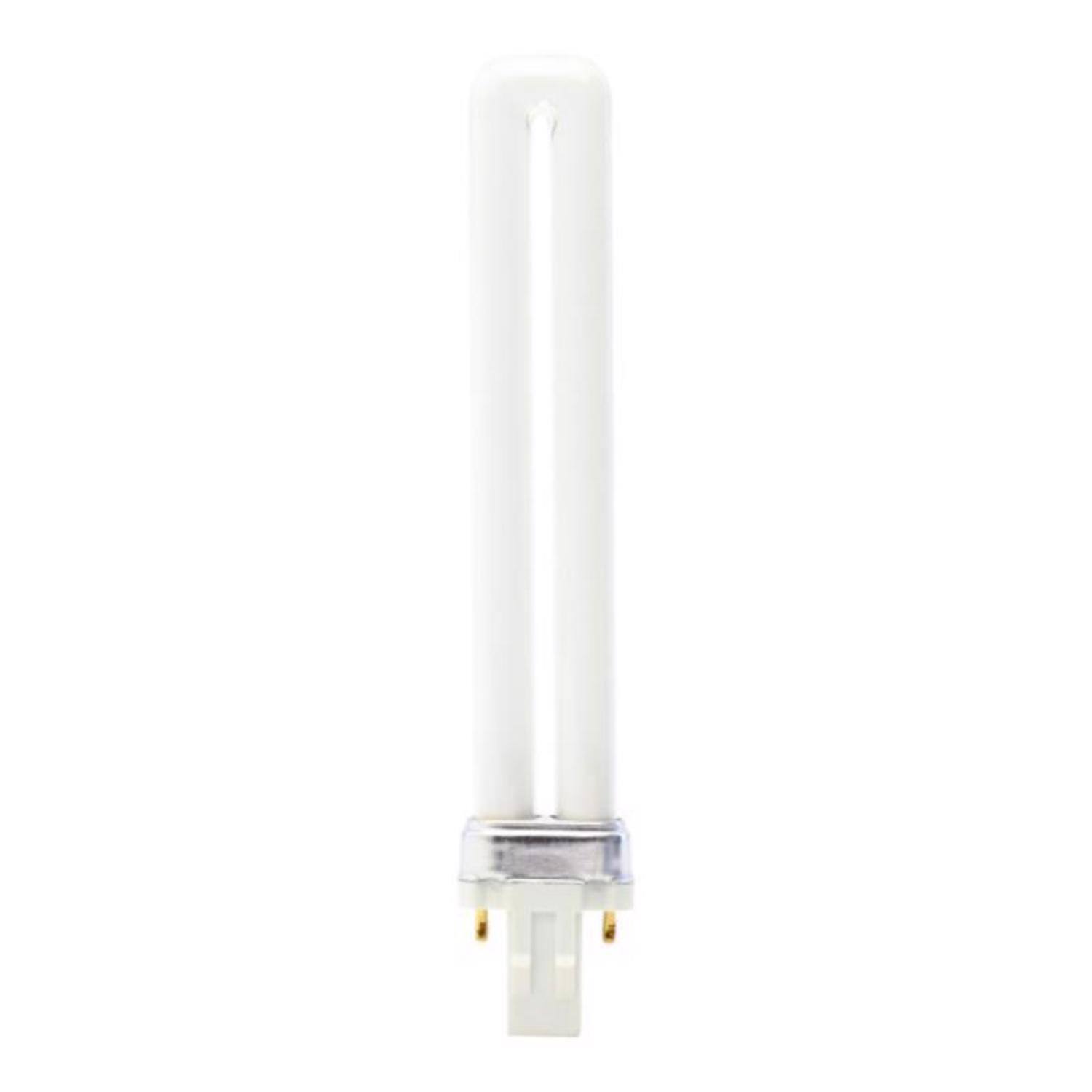 Left. FEIT ELECTRIC - Feit Legacy Bulbs 13 W PL 1.3 in. D X 7 in. L CFL Bulb Soft White Specialty 2700 K 1 pk.