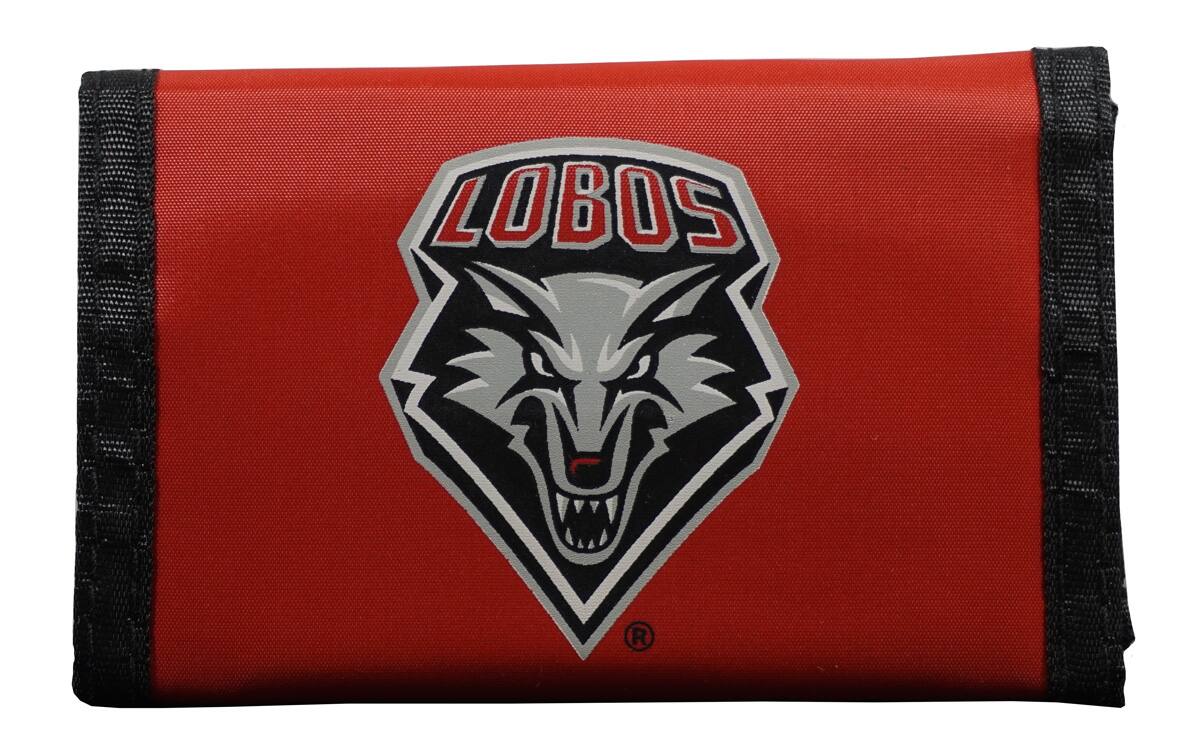 Rico Industries - New Mexico Lobos 3x5 Slim Nylon Trifold Wallet for both kids and adults - Multi