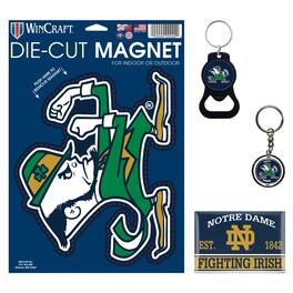 WinCraft - Notre Dame Fighting Irish 4-Pack Key Rings and Magnets Set - Multicolor