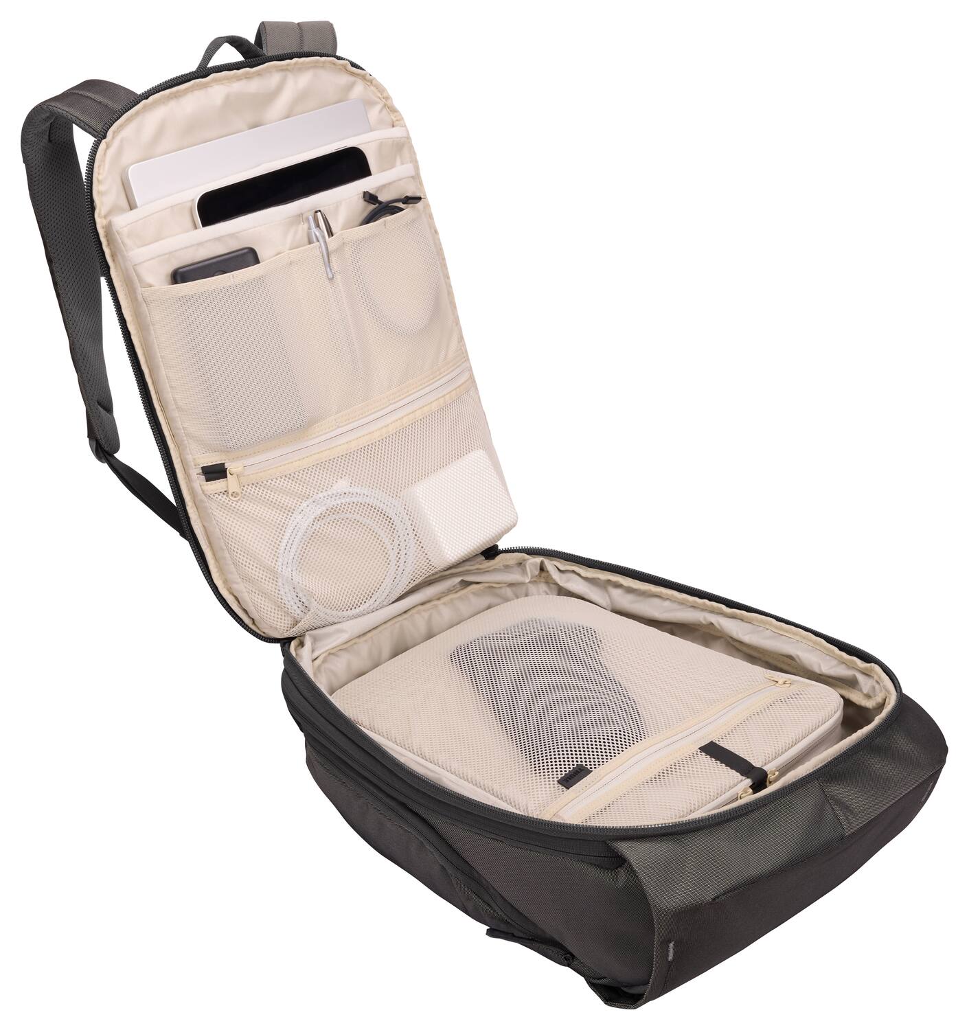 Left. Thule - Subterra 2 Travel Backpack 26L - Vetiver Gray.