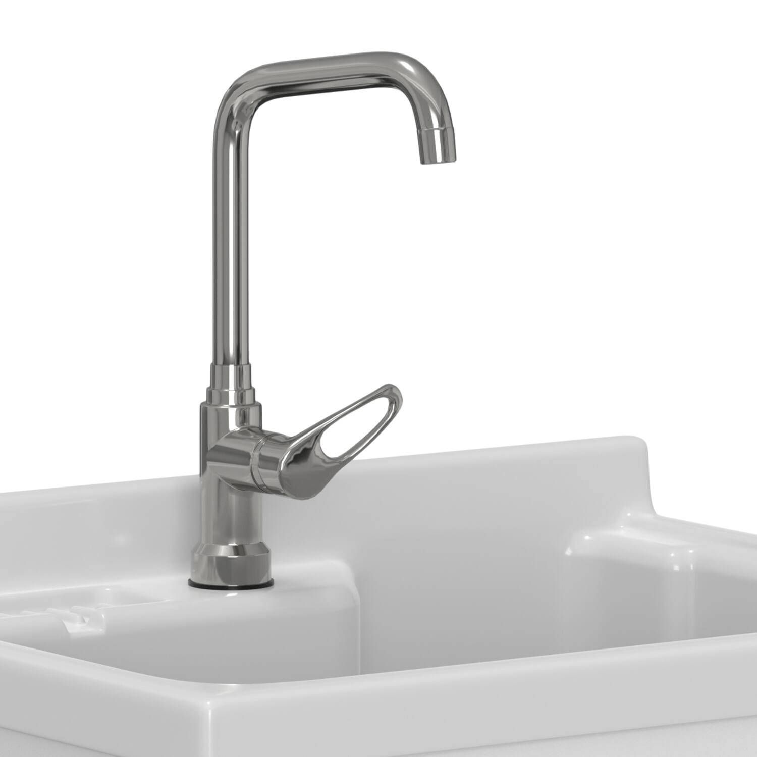 Alt View 7. Simpli Home - Murphy All-In-One 28-inch Laundry Utility Sink and Cabinet - Pure White.