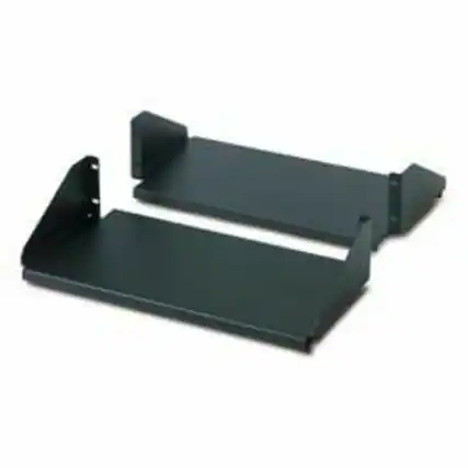 Front. APC - Double Sided Fixed Shelf for 2-Post Rack 250 lbs Black - 3U Rack Height - Rack-mountable - Black - 250.53 lb - Black.