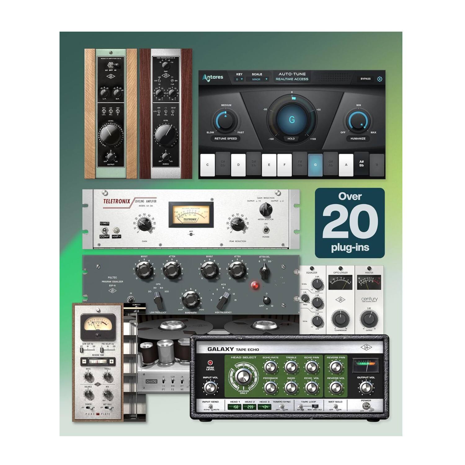 Antares EET SEALE - AUTO TUNE REALTIME ACCESS  
- RETUNE SPEED  
- HUMANIZE  
- Over 20 plug-ins  
- TELETRONIX  
- GALAXY TASTE  
- century