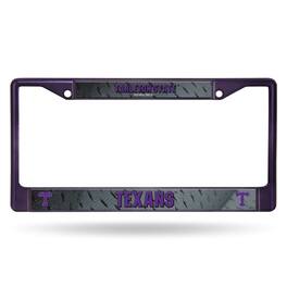 Rico Industries - Tarleton State Texans Purple Painted Chrome Metal License Plate Frame - Multi