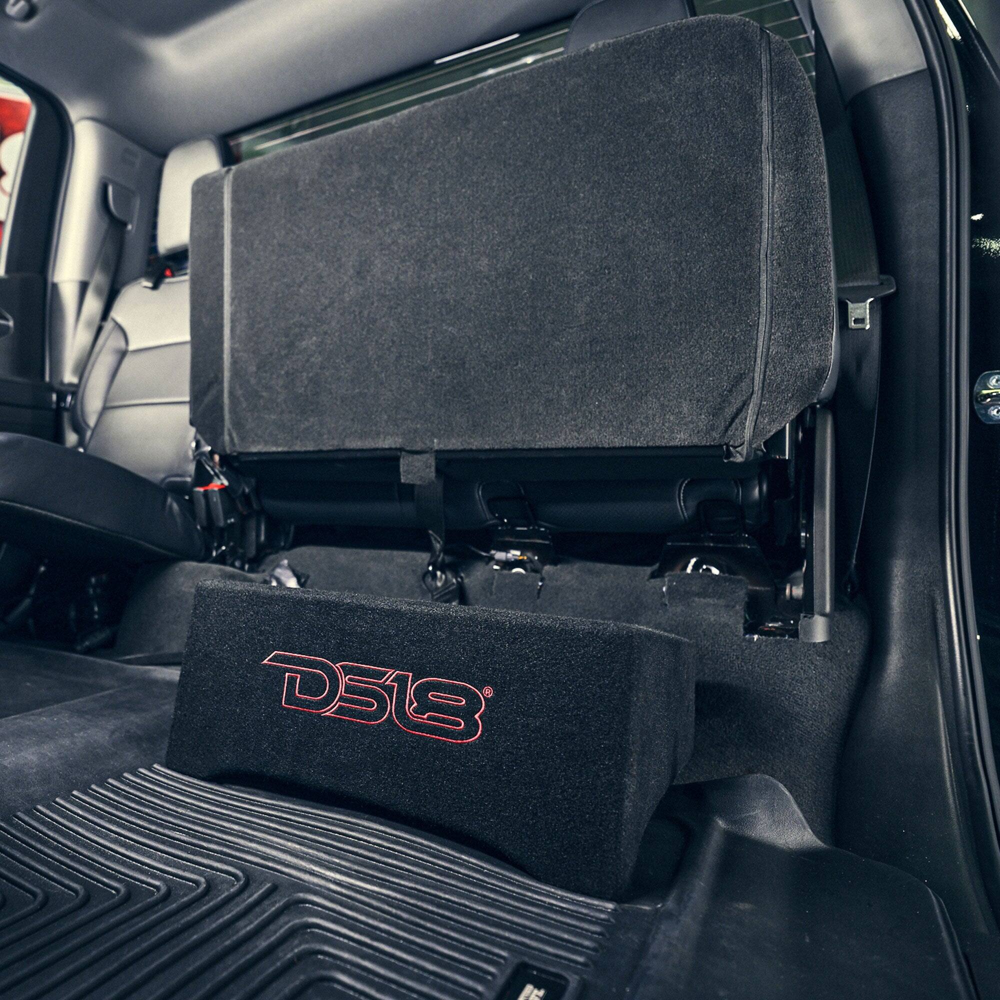 Left. DS18 Audio - DFPU Single 10" Loaded Sealed Subwoofer Enclosure, 600W RMS.