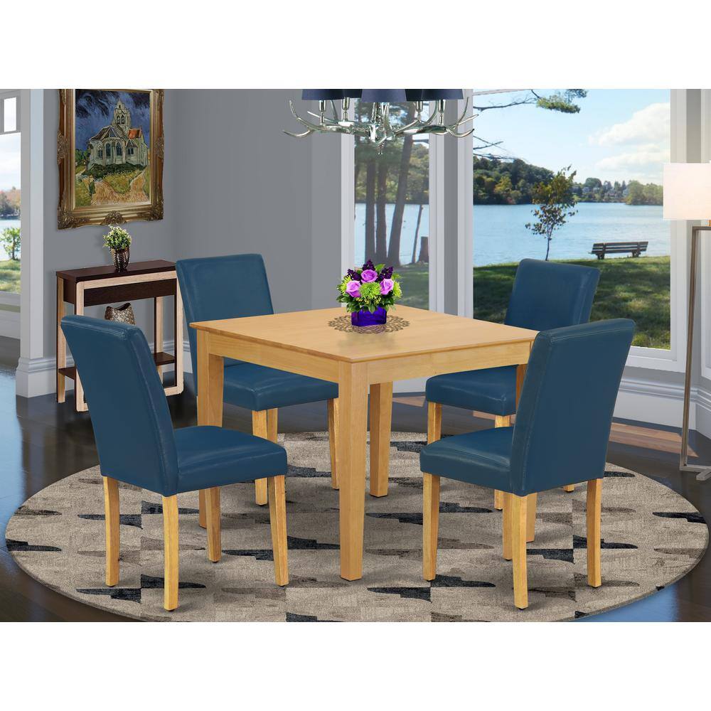 Left. East West Furniture - Dining Room Set Oak - Brown.