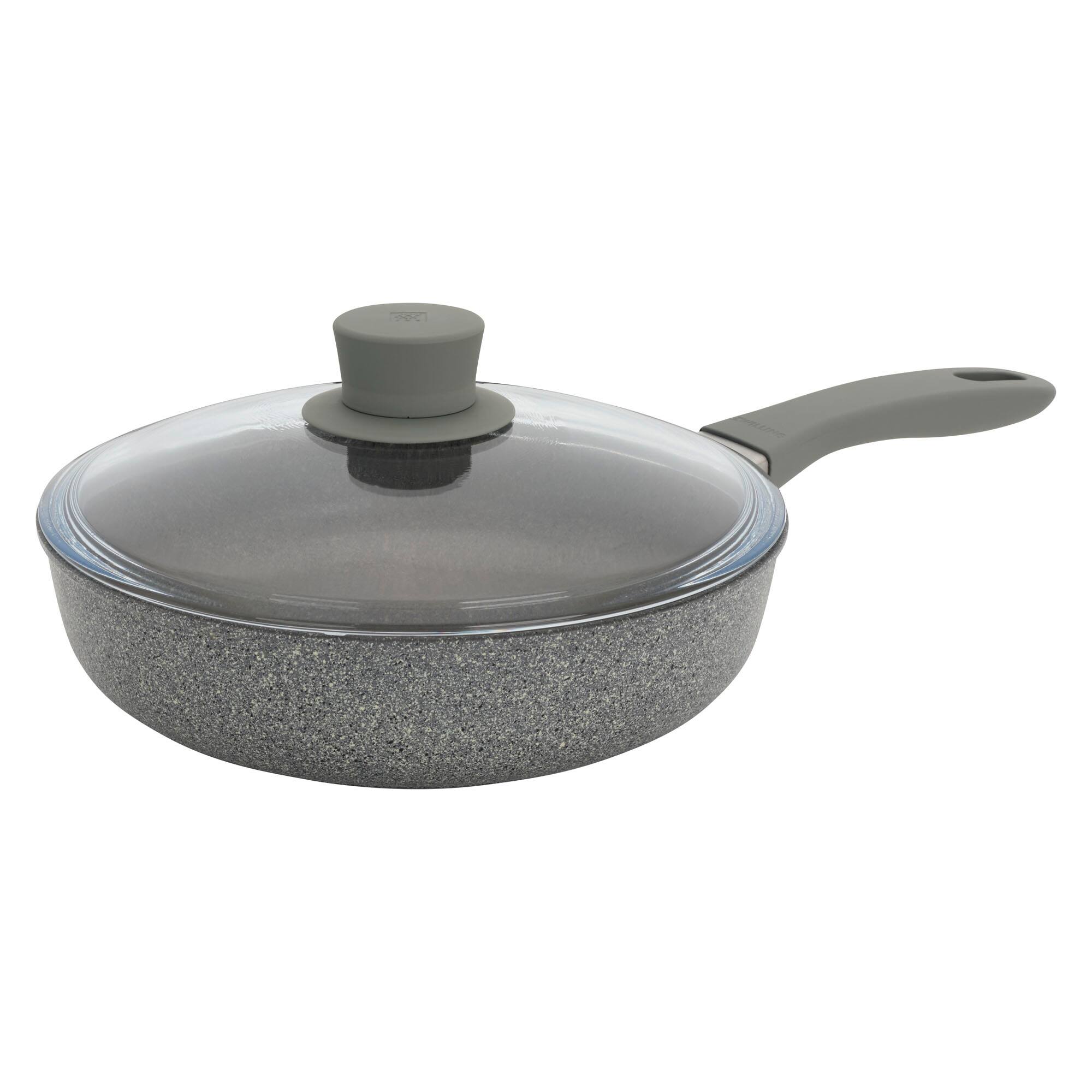 Front. ZWILLING - ZWILLING Parma Plus 2.6-qt Aluminum Nonstick Sauté Pan with Lid - Grey.
