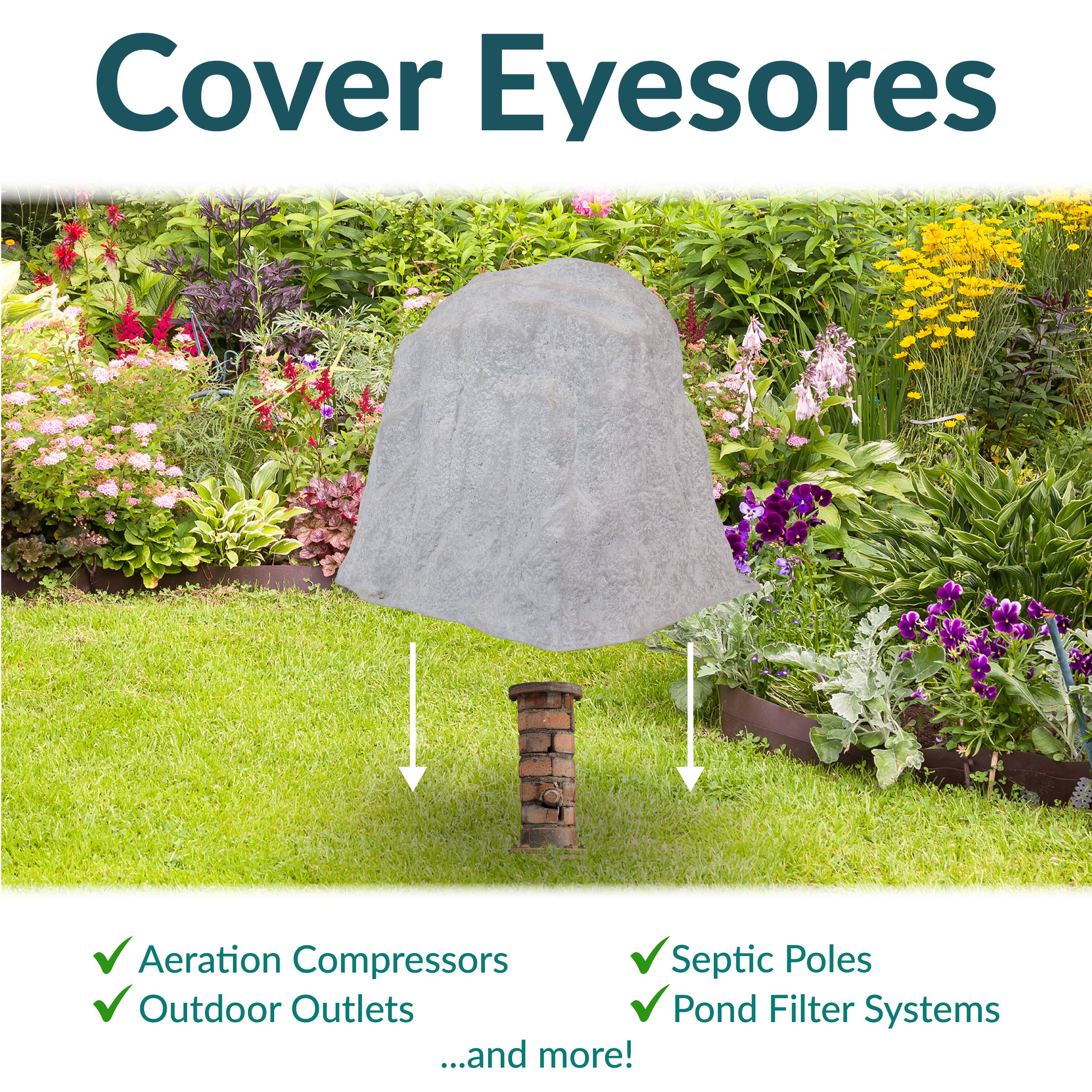 Cover Eyesores

- Aeration Compressors
- Outdoor Outlets
- Septic Poles
- Pond Filter Systems
...and more!
