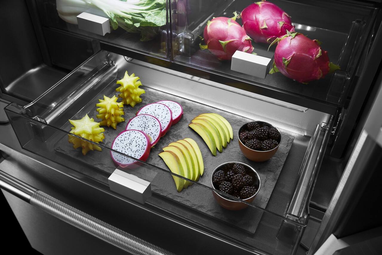 Alt View 4. JennAir - RISE 23.8 Cu. Ft. French Door Counter-Depth Refrigerator - Stainless steel.