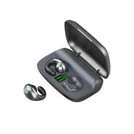 Cluzine - Wireless Ear Clip Earbuds with Mic, 120H Playtime, Sweatproof & Touch Control