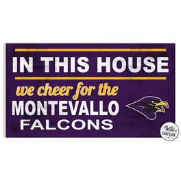 Jardine - Montevallo Falcons 11" x 20" Indoor/Outdoor In This House Sign - Purple