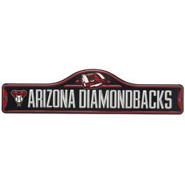 Open Road Brands - Arizona Diamondbacks 5'' x 20'' Metal Street Sign - Multicolor