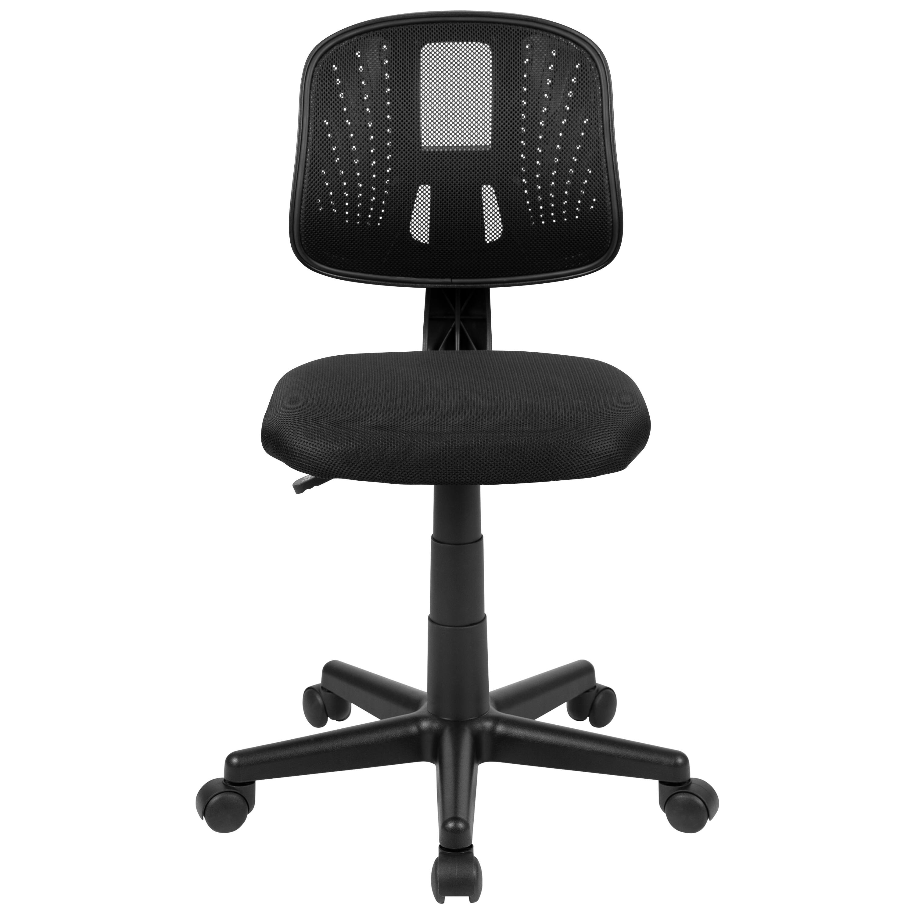 Alt View 7. Emma + Oliver - Mid-Back Mesh Swivel Task Office Chair with Pivot Back - Black.