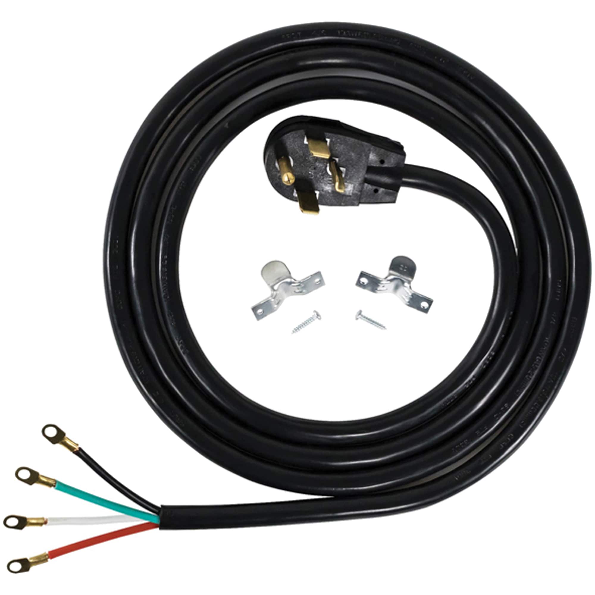 Certified Appliance Accessories - 4-Wire Eyelet 30 Amp Dryer Cord 10 ft