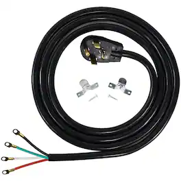 Certified Appliance Accessories - 4-Wire Eyelet 30 Amp Dryer Cord 10 ft