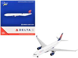GeminiJets - Airbus A330-200 Commercial Aircraft Delta Air Lines (N852NW) White with Red and Blue Tail 1/400 Diecast Model Airplane - White ,Red and Blue