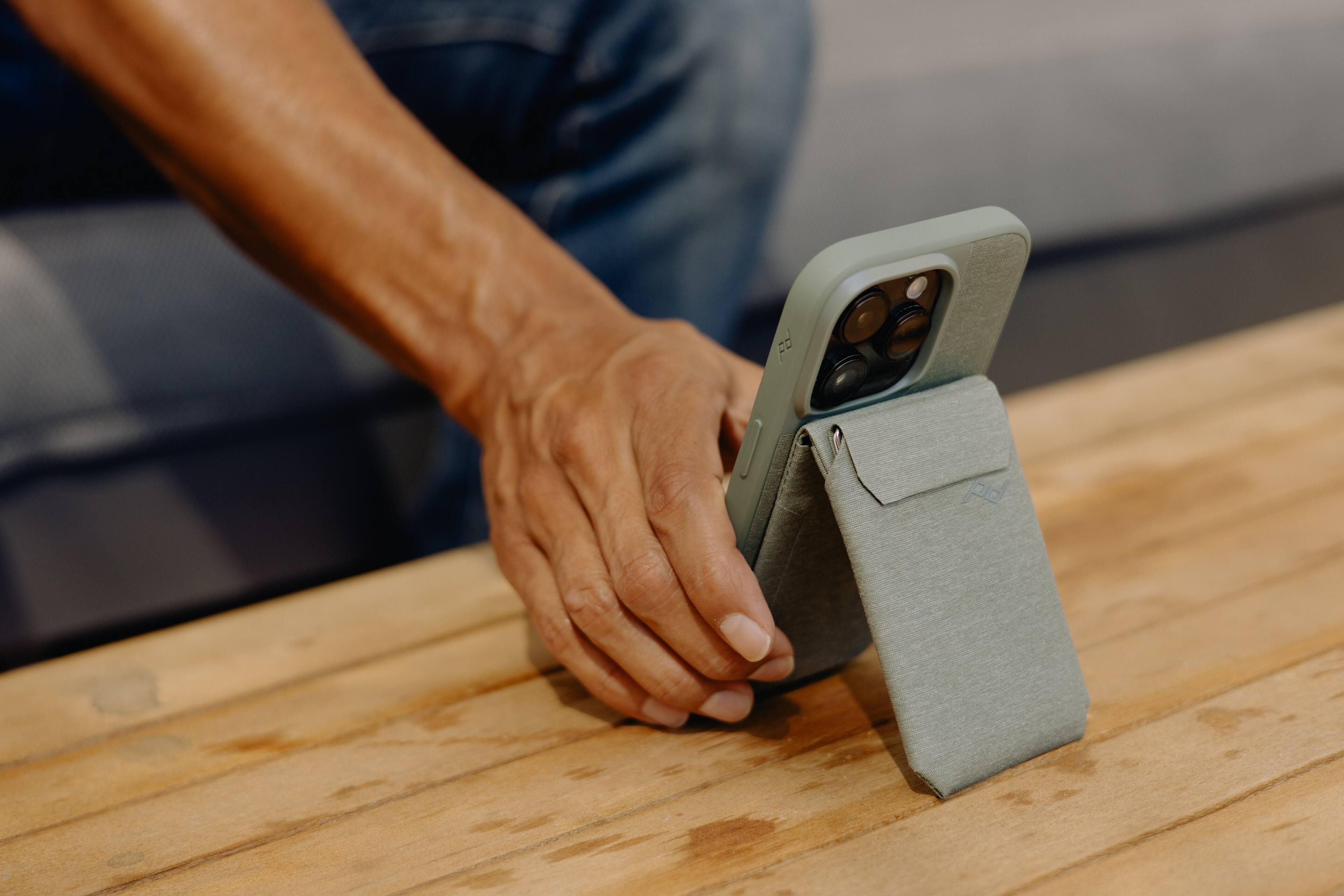 Alt View 14. Peak Design - Mobile Wallet Stand - Sage.