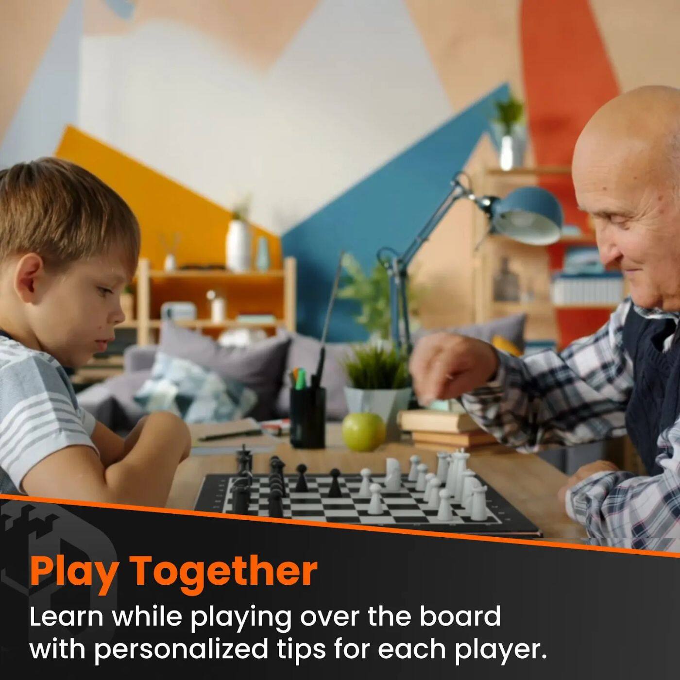 Play Together
Learn while playing over the board with personalized tips for each player.