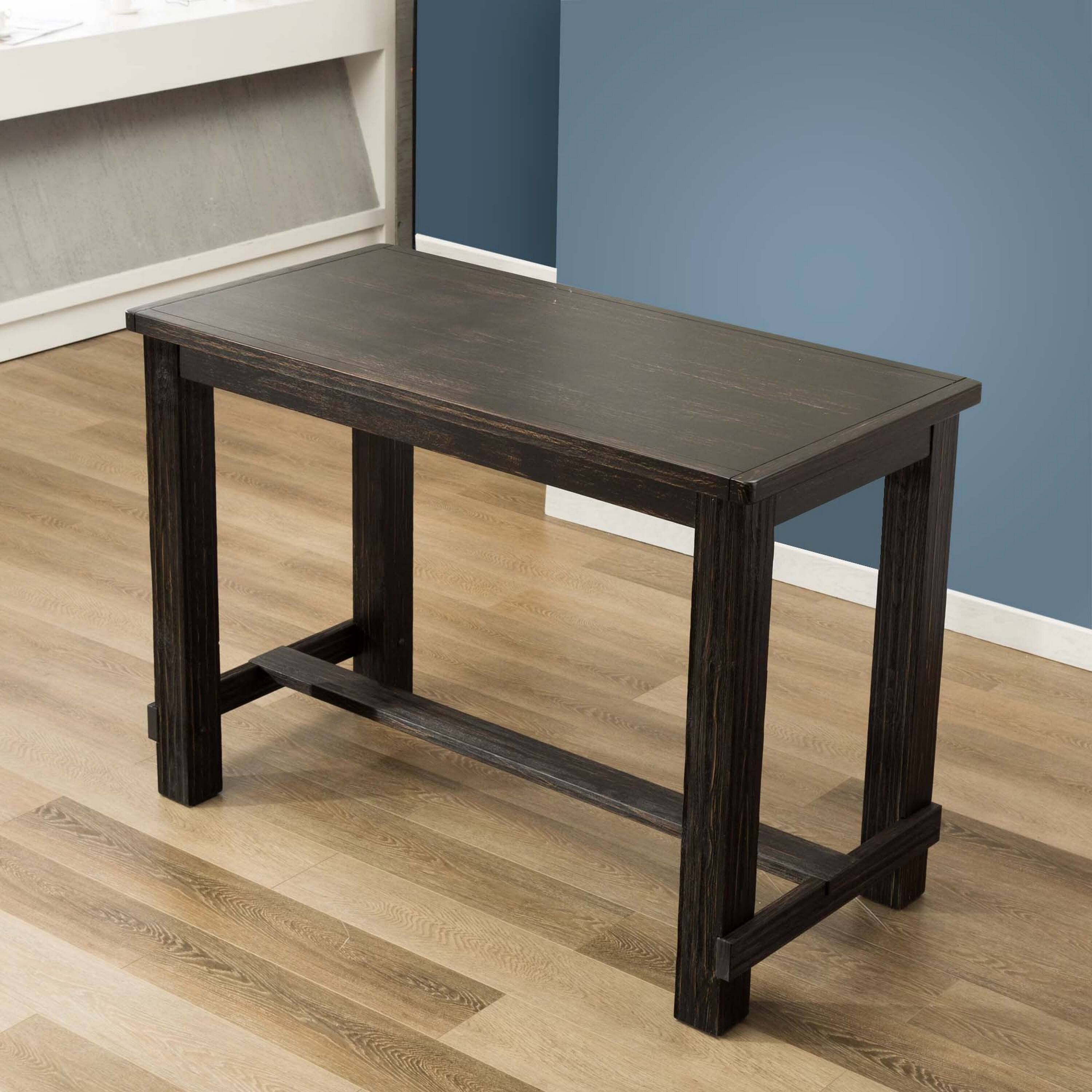 Alt View 5. Manhattan Lane - 84 Inches Rectangular Dining Table with Leaf Extension, Antique Black - Black.