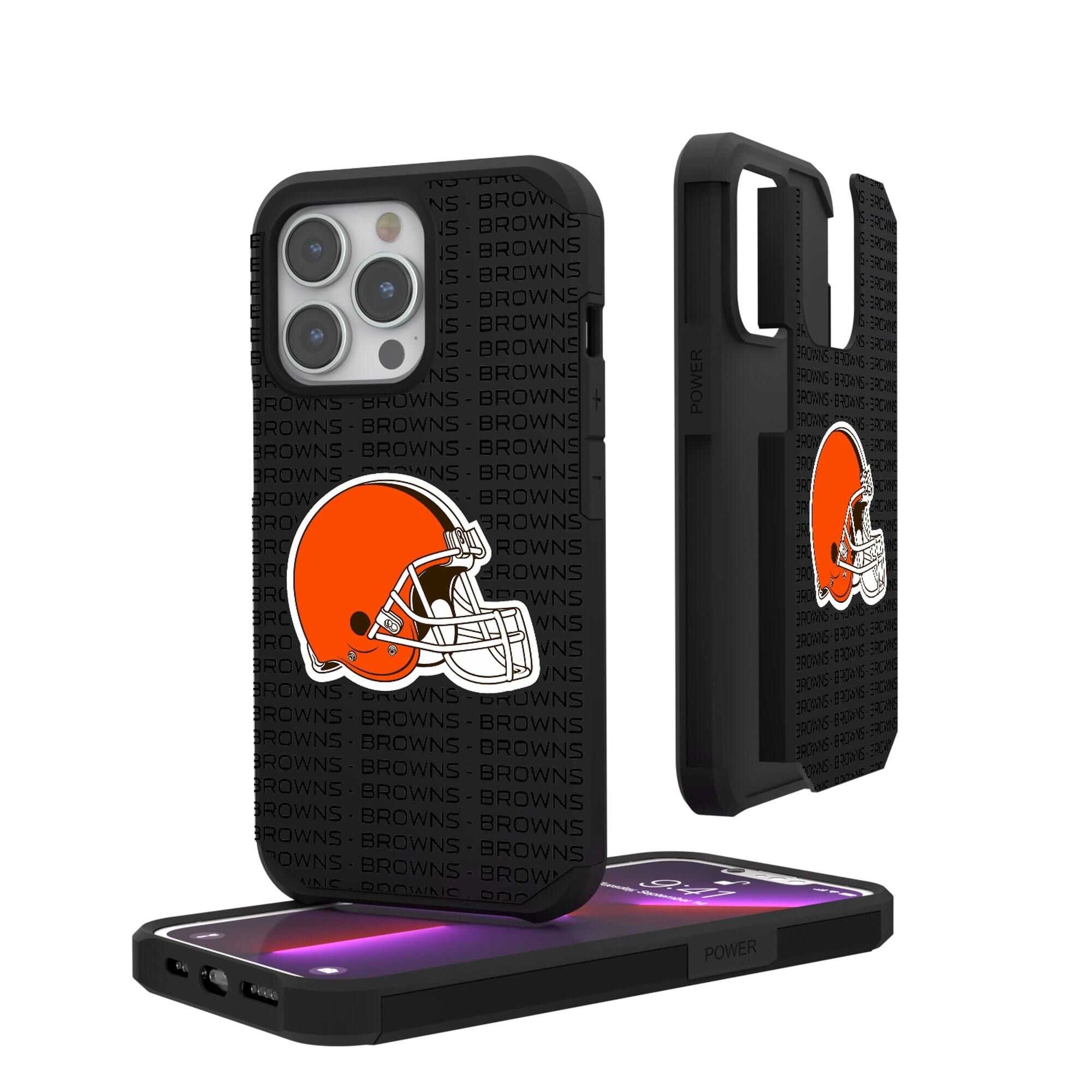 Keyscaper - NFL - Cleveland Browns iPhone Rugged Case with Text Design - 14 Pro Max - Multicolor price history on PriceWatchPro