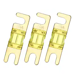Unique Bargains - 3pcs 20A 125V Mini ANL Fuse Replacement, Electrical Protection Blade Fuse for Automotive Marine Audio Video System - Yellow