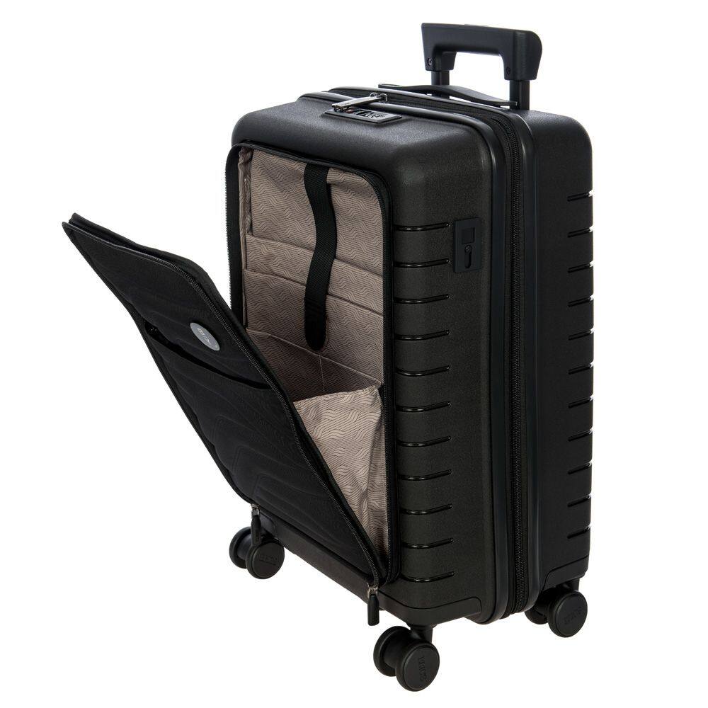 Alt View 1. Bric's - Bric's B|Y Ulisse 21" Expandable Spinner w/Pocket, Black - Black.