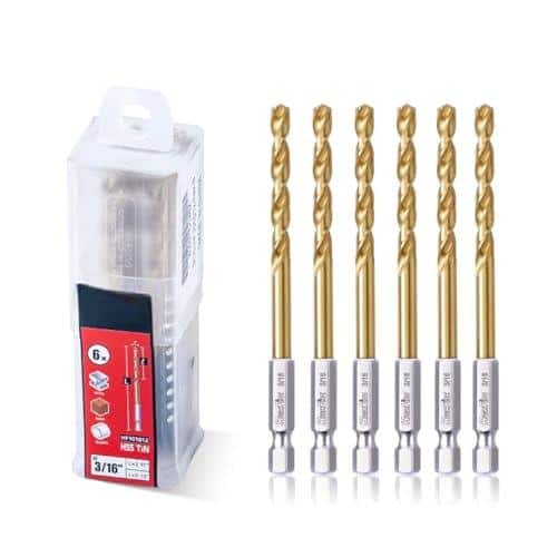 JETRANSPORT - 48pcs Impact Bit And Drill Set For Wood Metal Drilling Screw Driving Full Combo Kit Assorted In Index - 3 16 6pcs