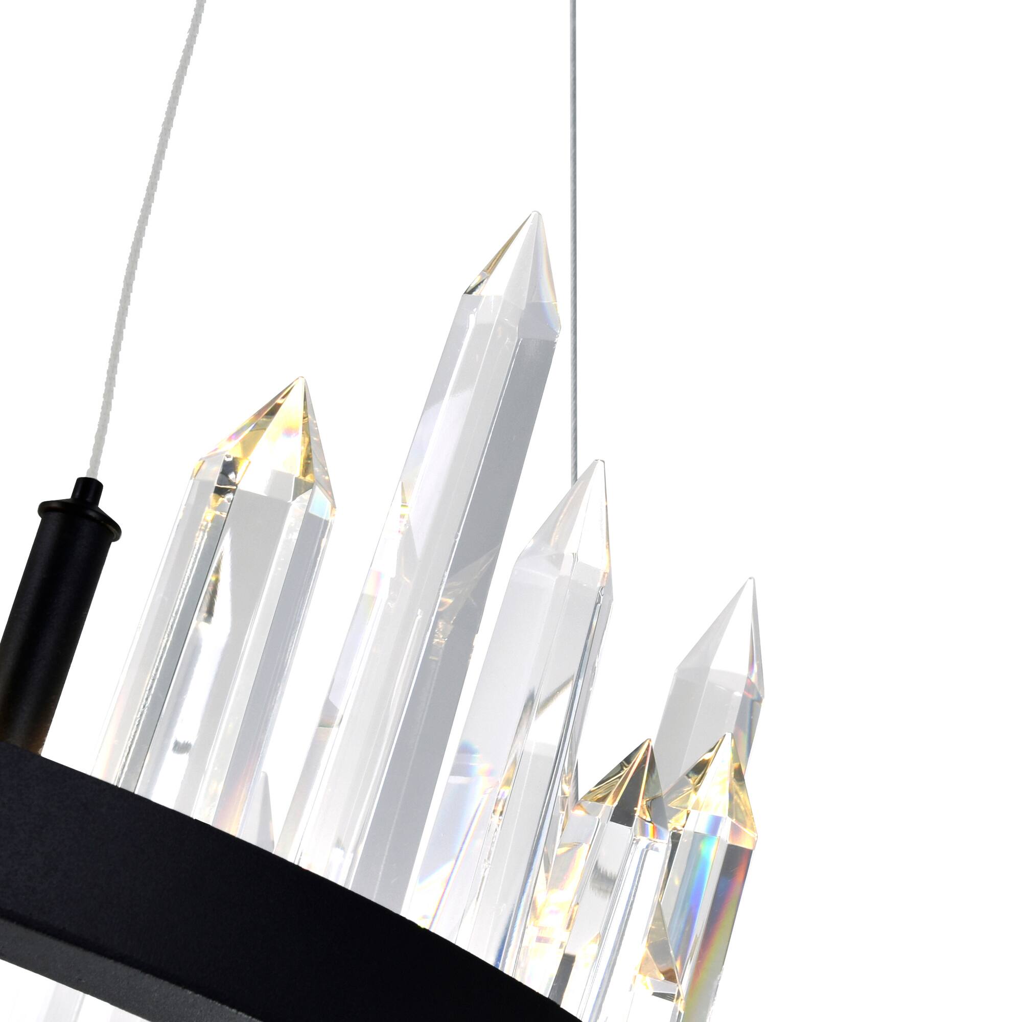 Back. CWI Lighting - Juliette LED Chandelier With Black Finish - Black.