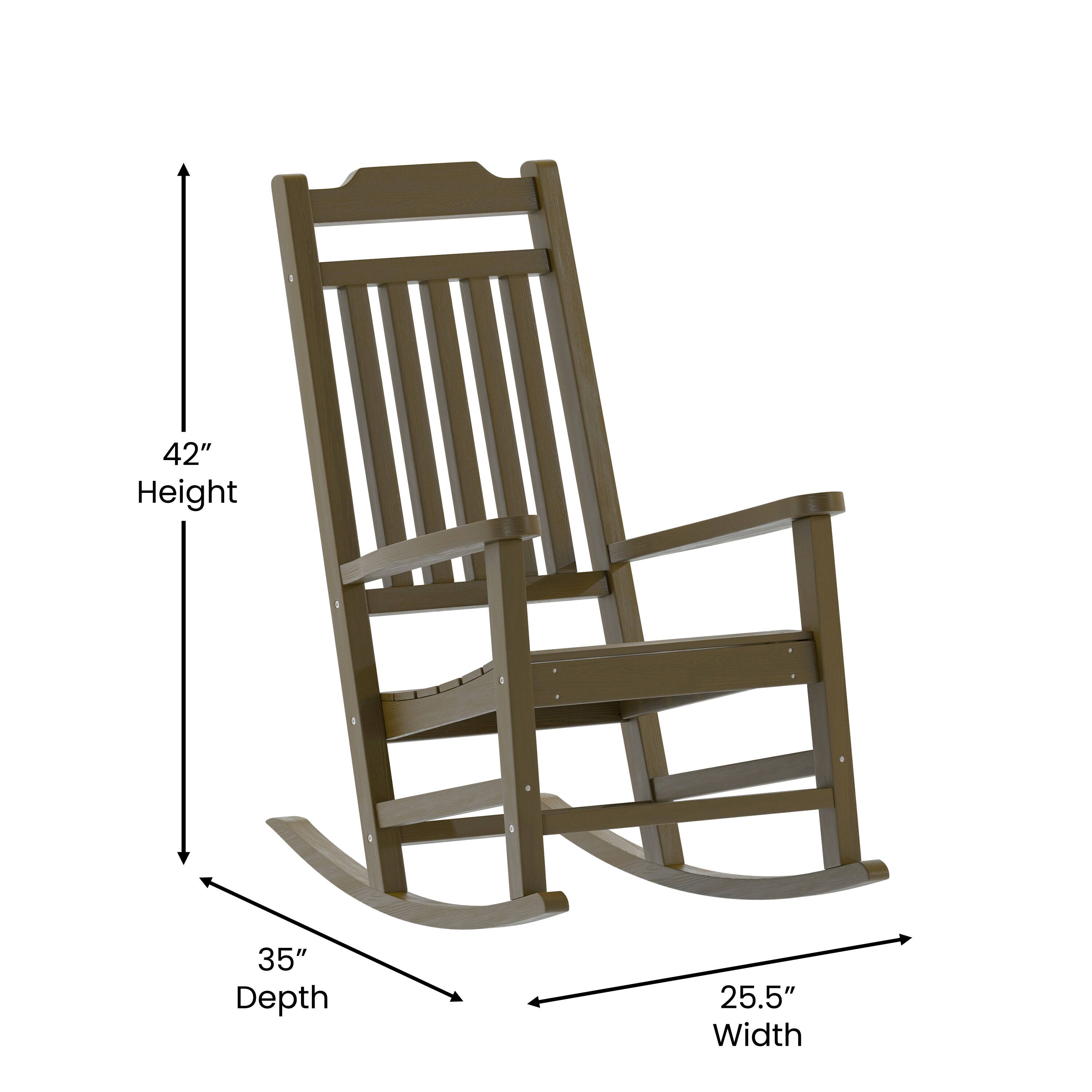 42" Height, 35" Depth, 25.5" Width
