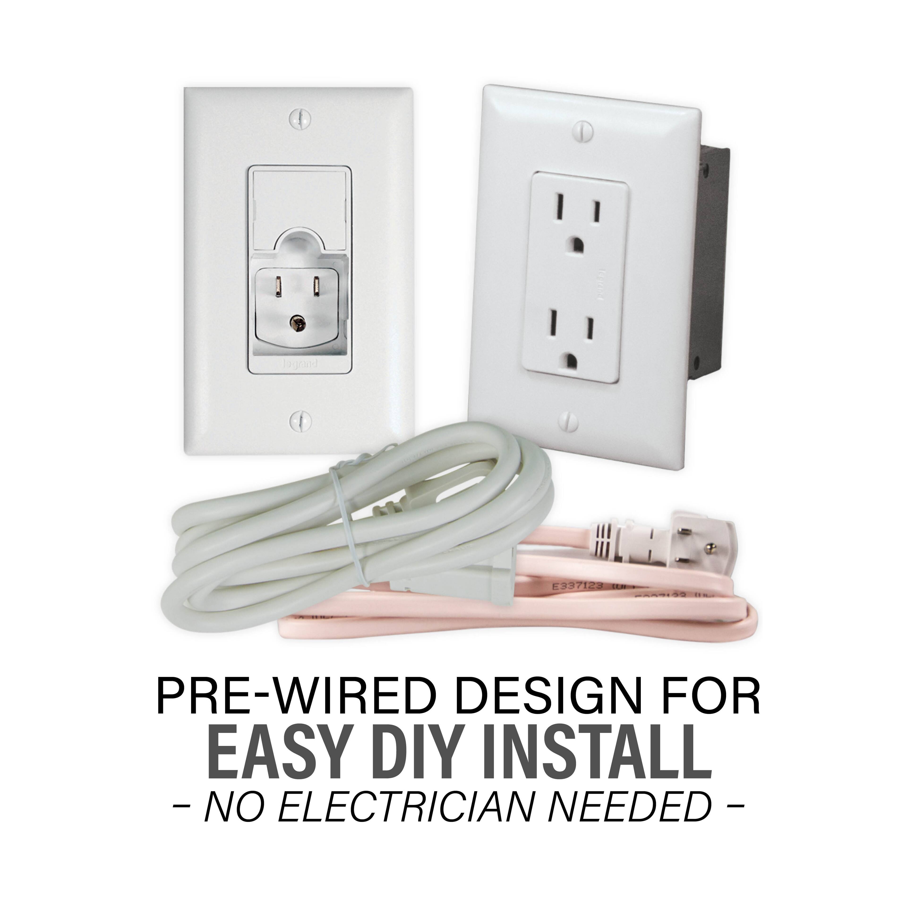 Pre-Wired Design for Easy DIY Install - No Electrician Needed