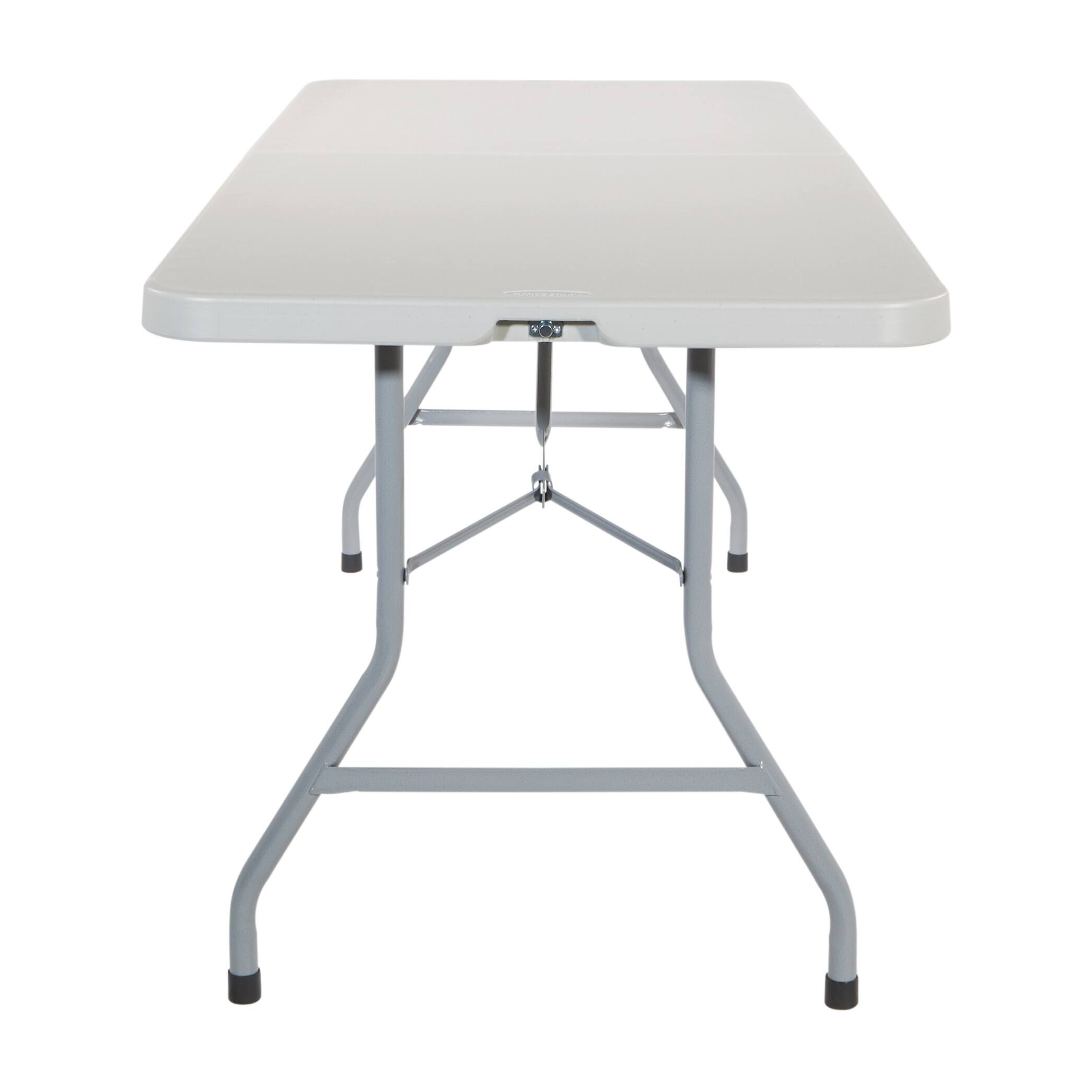 Left. Office Star Products - 6' Center Fold Multi Purpose Table - Light Grey.