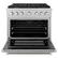 Angle. ZLINE - 36 in. Wide 6 Burner Paramount Satin Stainless Gas Range w/ Convection Oven (SGRS-BR-36) - Stainless Steel.