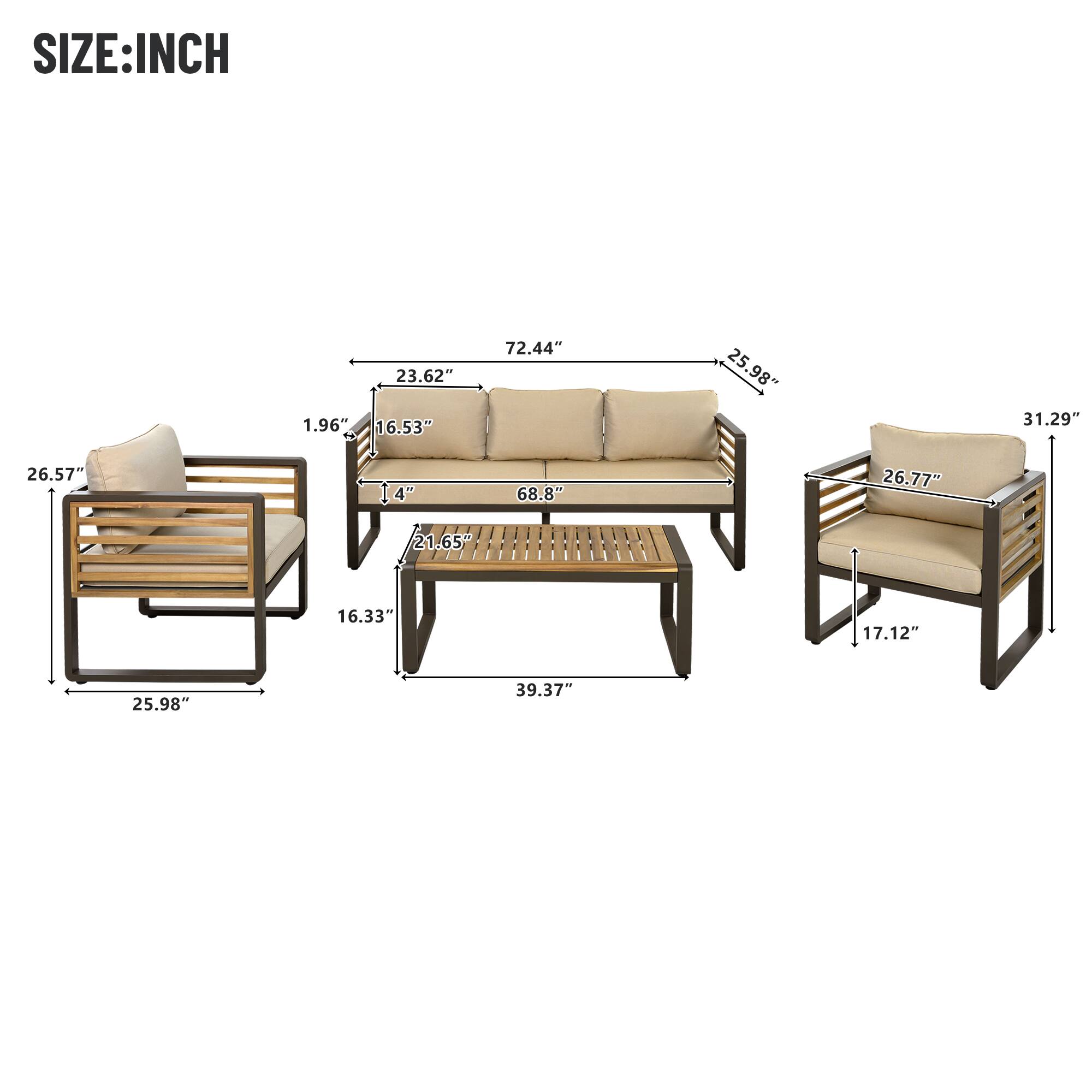 SIZE: INCH  
23.62" 1.96" 16.53" 72.44" 25.98" 25 31.29 26.57"  
4" 68.8" 26.77" 21.65" 16.33" 17.12" 25.98" 39.37"