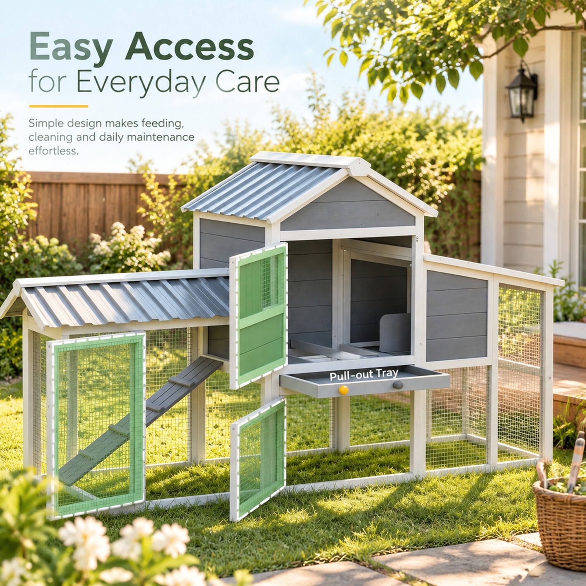 Easy Access for Everyday Care  
Simple design makes feeding, cleaning and daily maintenance effortless.  
Pull-out Tray