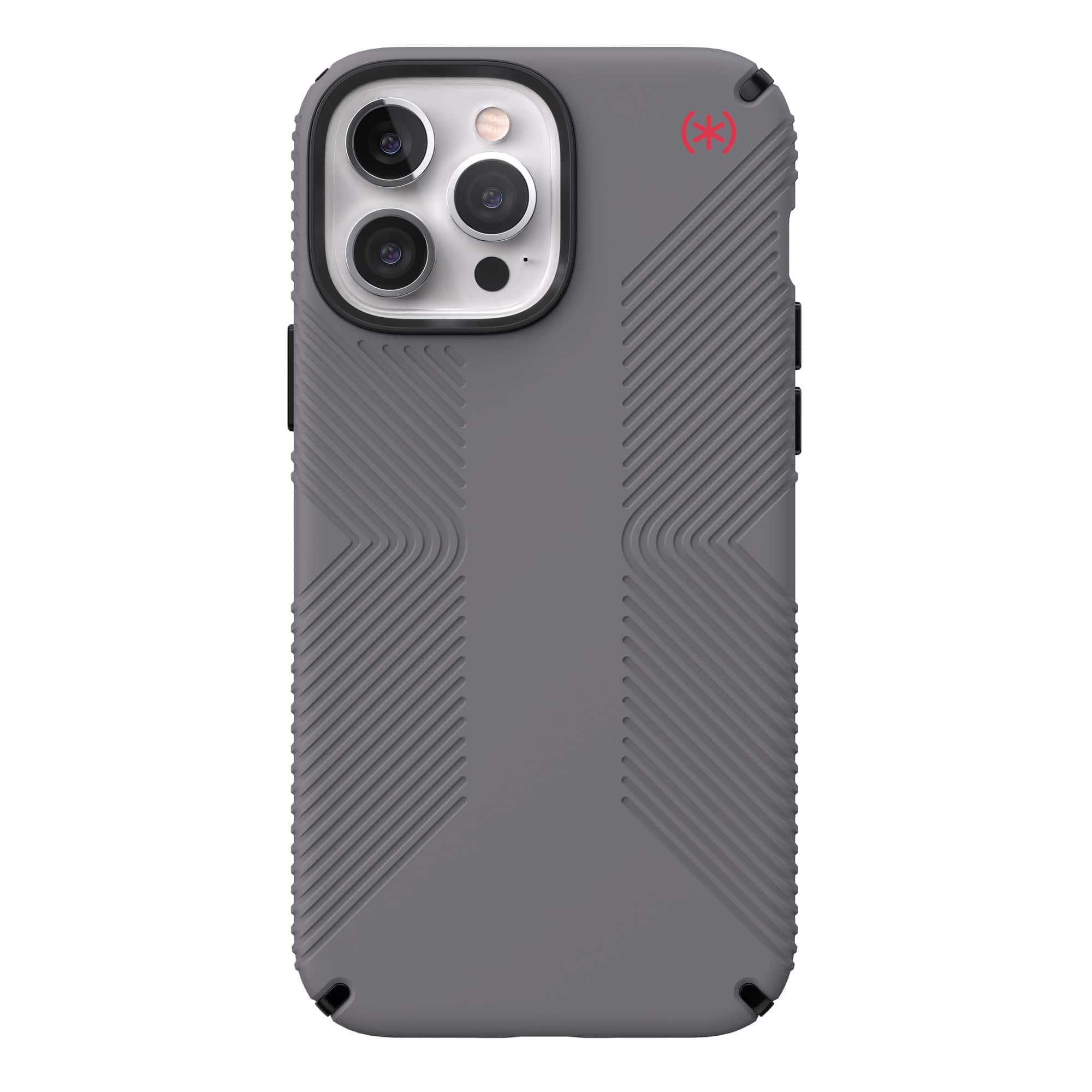 Front. Speck - Presidio2 Grip MagSafe Case for iPhone 13 Pro Max / 12 Pro Max - Grey.