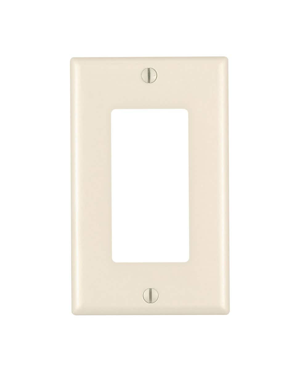 Leviton - Decora Almond 1 gang Thermoset Plastic Decorator Wall Plate 1 pk - Light Almond