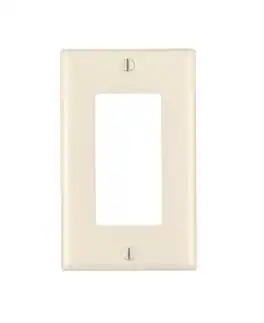 Leviton - Decora Almond 1 gang Thermoset Plastic Decorator Wall Plate 1 pk - Light Almond