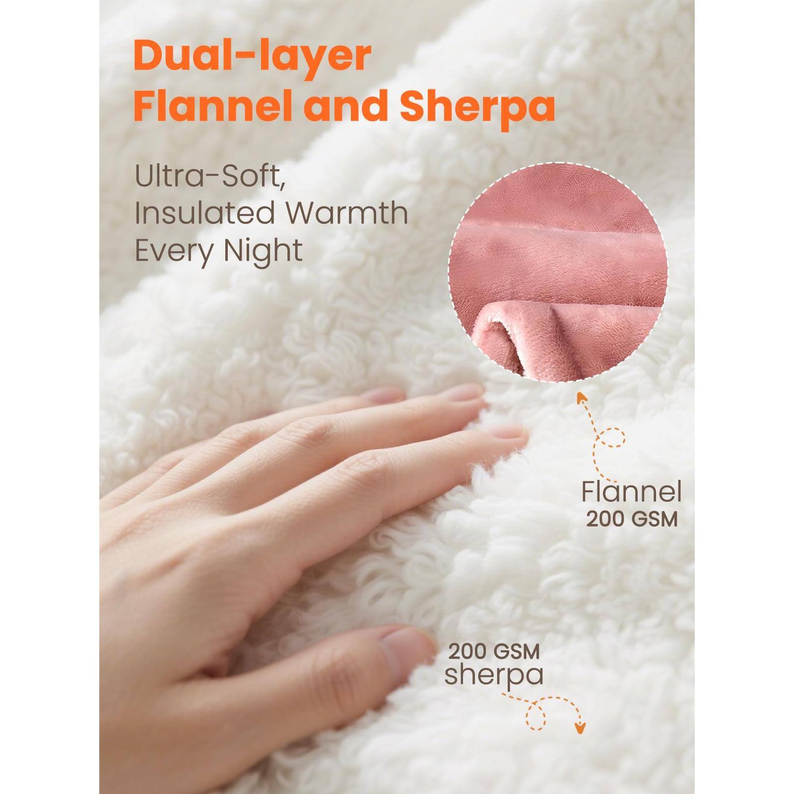Dual-layer Flannel and Sherpa

Ultra-Soft, Insulated Warmth Every Night

Flannel 200 GSM

200 GSM Sherpa