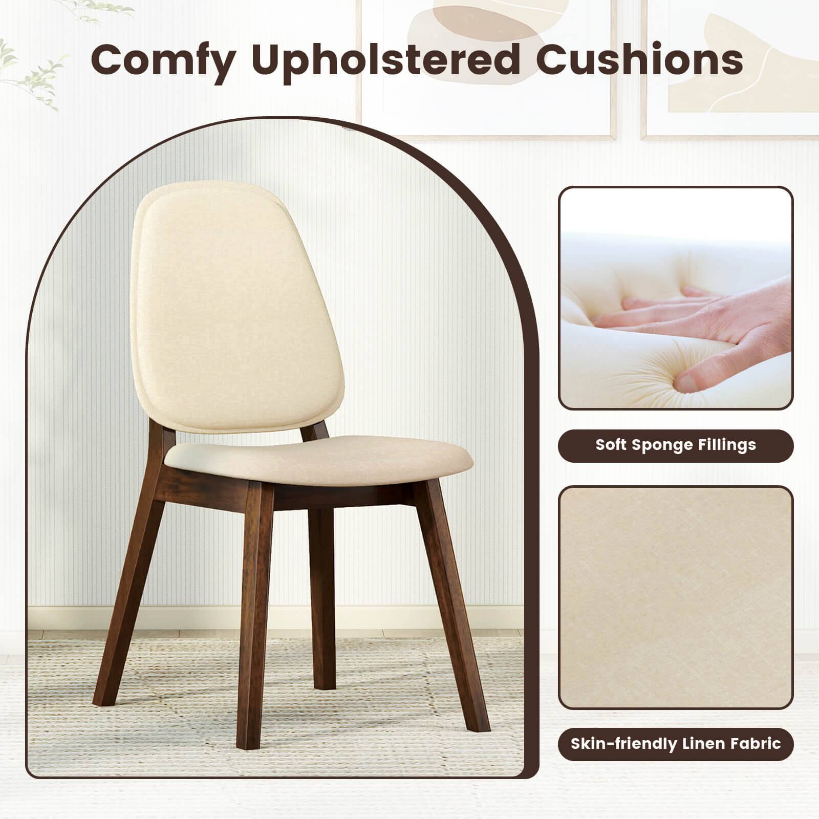 Comfy Upholstered Cushions

- Soft Sponge Fillings
- Skin-friendly Linen Fabric