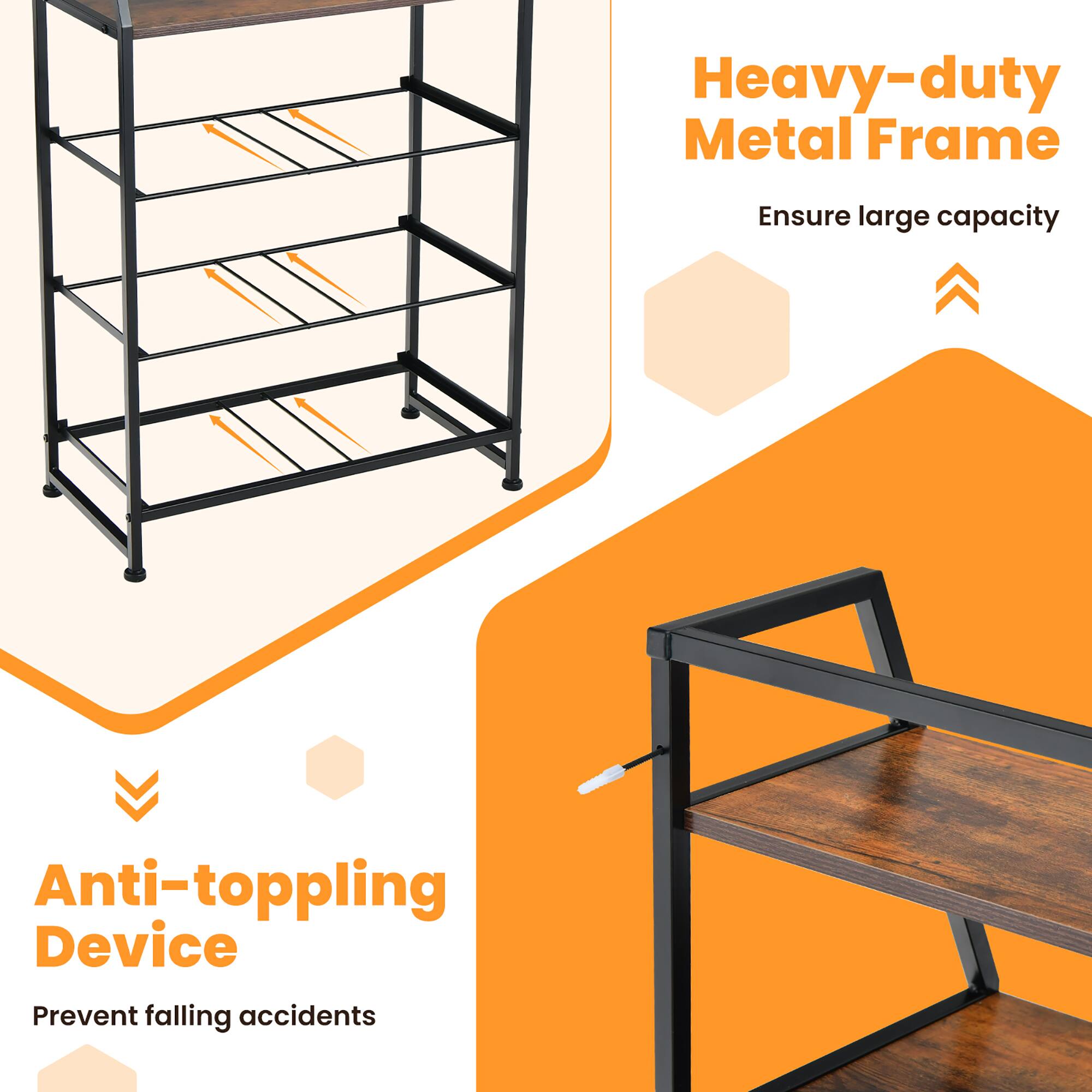 Heavy-duty Metal Frame  
Ensure large capacity  

Anti-toppling Device  
Prevent falling accidents