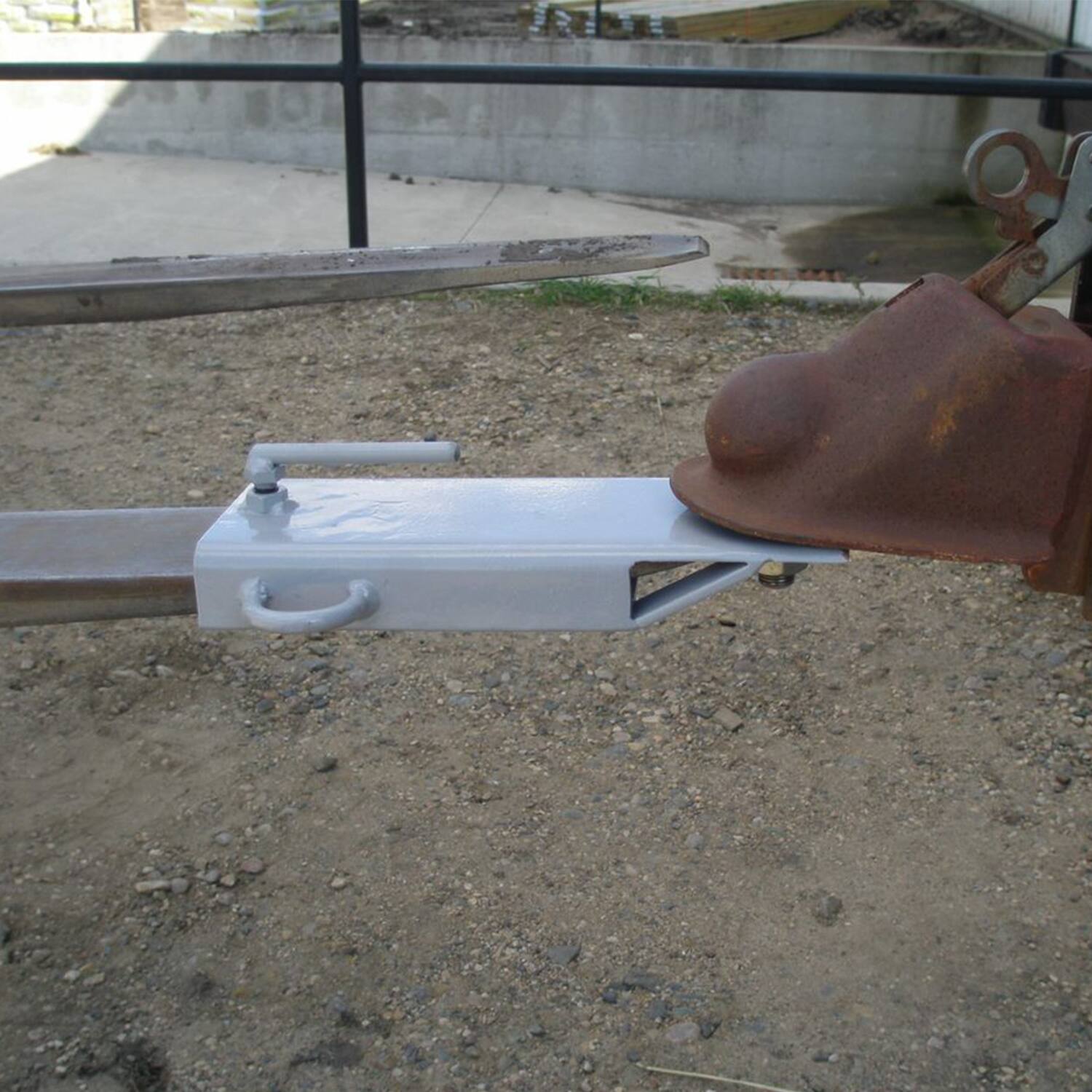 Alt View 4. Field Tuff - Field Tuff FTF-01FBMA 4" Ball Mount Hitch Adapter for Forklift and Tractor Forks - Gray.