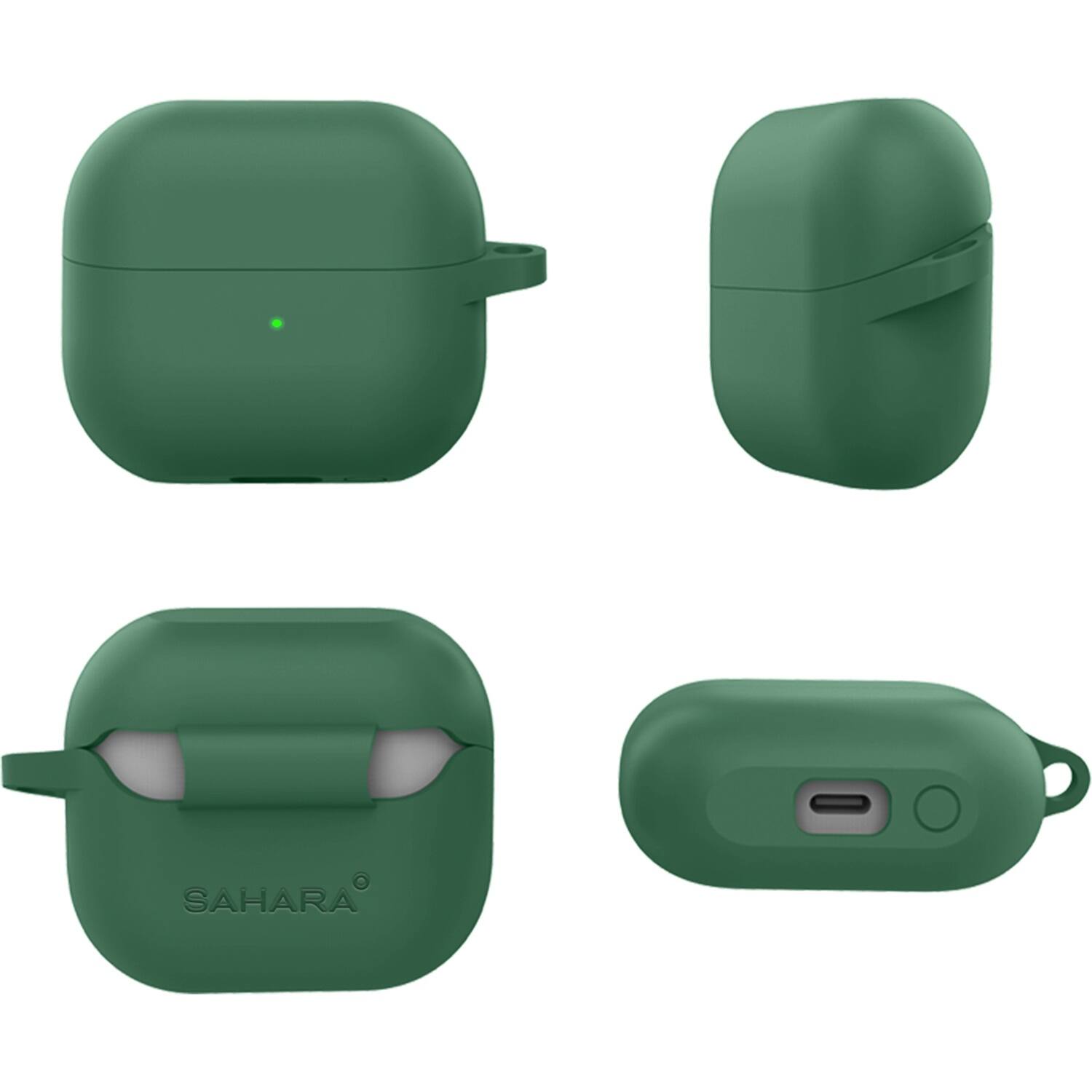 Alt View 12. SaharaCase - Venture Series Silicone Case for Samsung Galaxy Buds3, Buds3 Pro and Buds3 FE Headphones - Cactus Green.