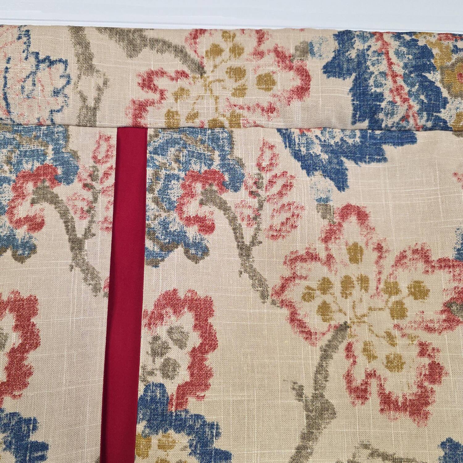 Alt View 2. RLF Home - RLF Home Silvia Pleated Window Valance 100% Cotton Rod Pocket 50" x 17" Multi - Multi.