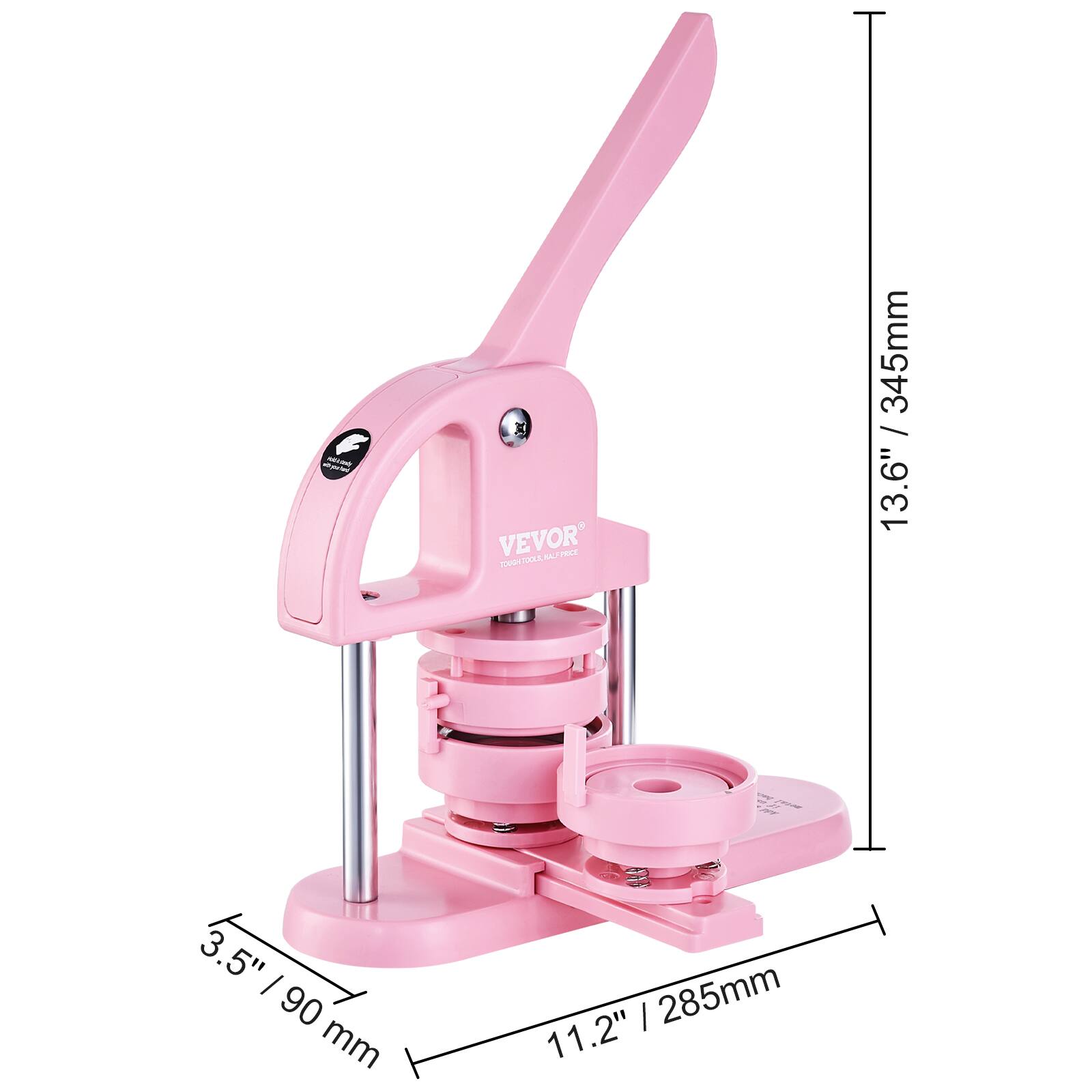 VEVOR NA PRAE mVe CTLMUN LL  
345mm / 13.6"  
3.5"  
90 mm  
11.2" / 285mm