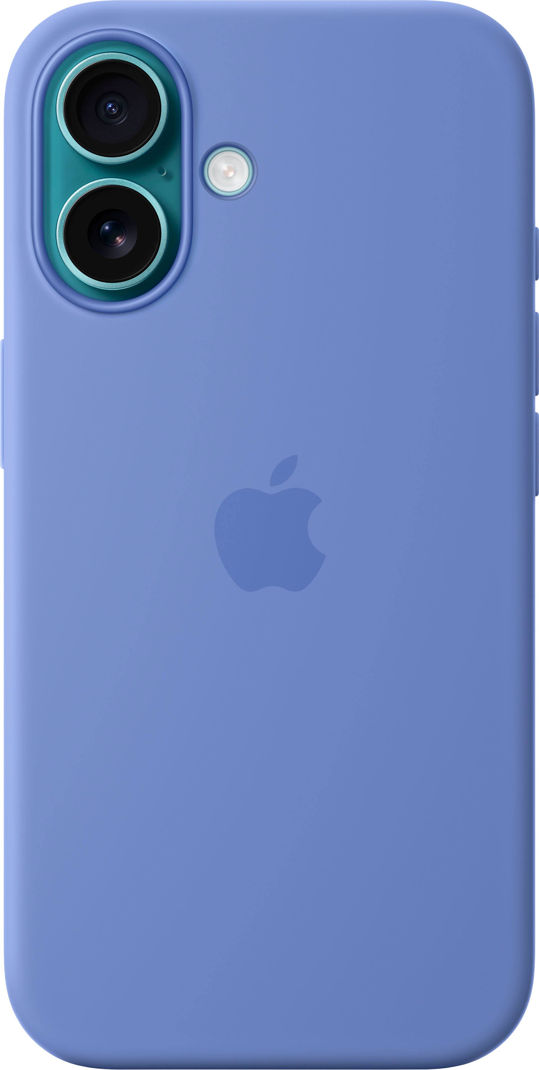 Angle. Apple - iPhone 16 Silicone Case with MagSafe - Periwinkle.