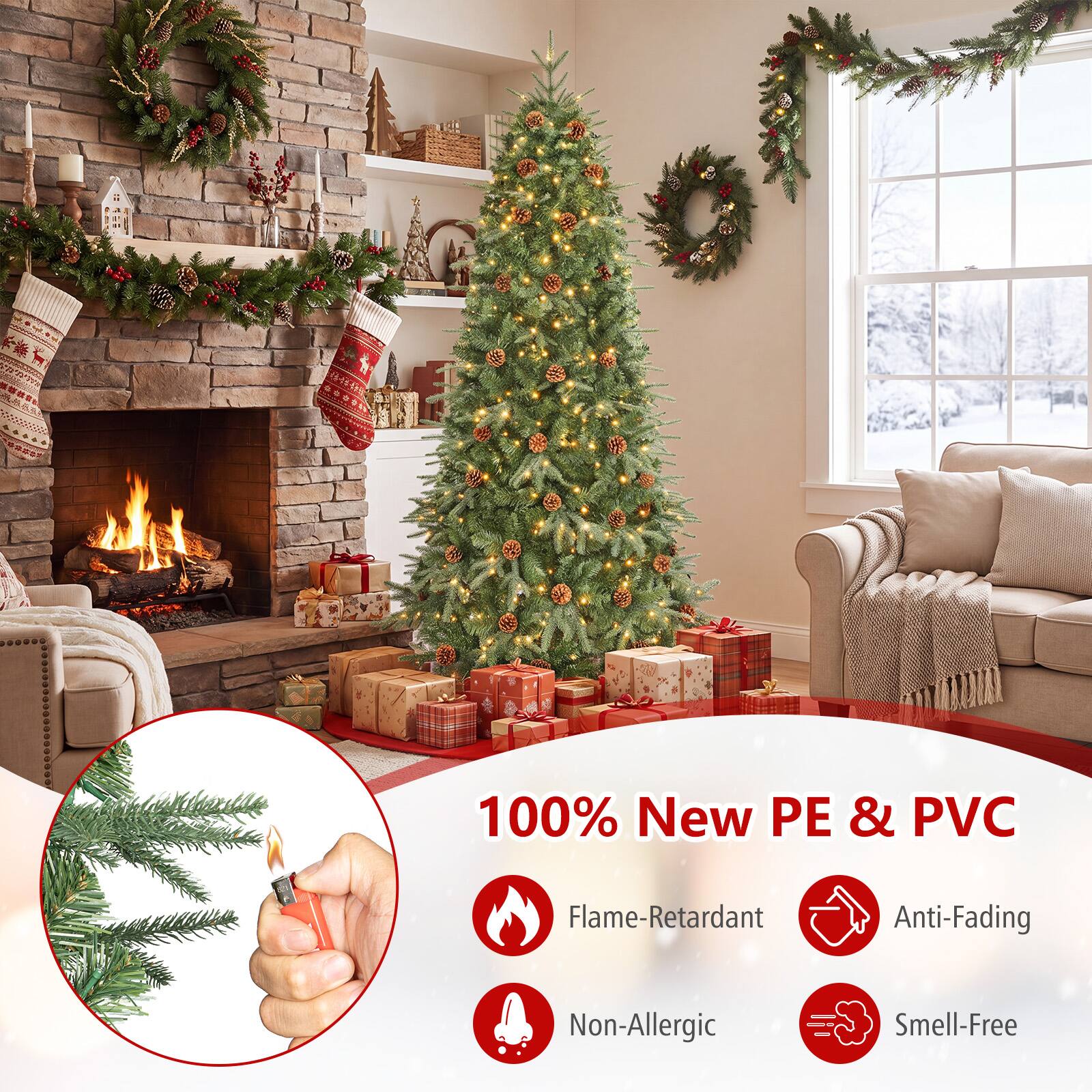 11000
100% New PE & PVC
Flame-Retardant
Anti-Fading
Non-Allergic
Smell-Free