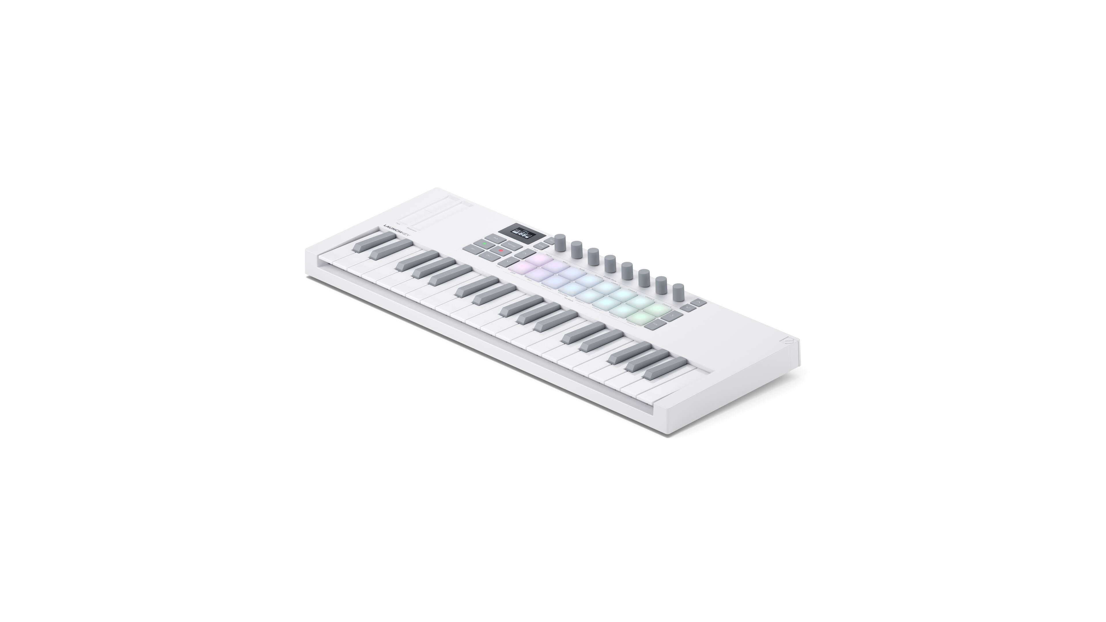 Back. Novation - Novation Launchkey 37 Mini MK4 Portable USB MIDI Keyboard Controller - White.