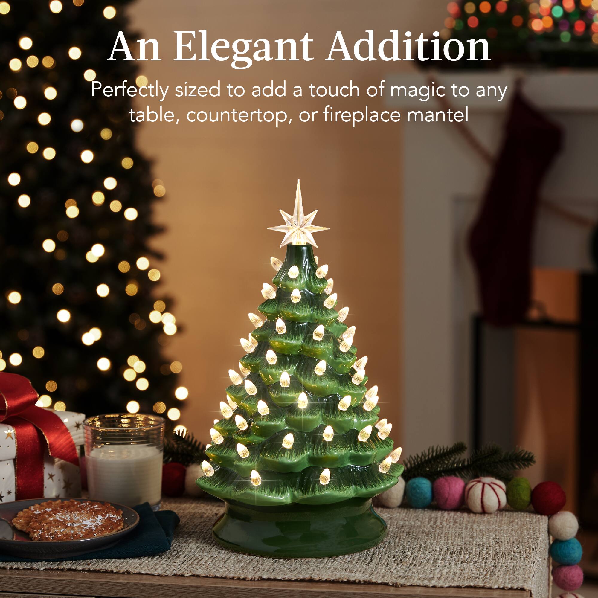 An Elegant Addition  
Perfectly sized to add a touch of magic to any table, countertop, or fireplace mantel